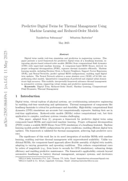 Predictive Digital Twins for Thermal Management Using Machine Learning and Reduced-Order Models