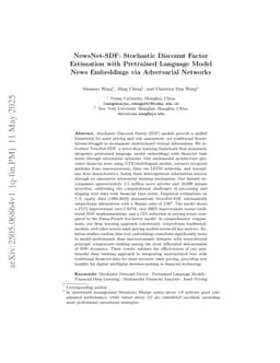 NewsNet-SDF: Stochastic Discount Factor Estimation with Pretrained Language Model News Embeddings via Adversarial Networks