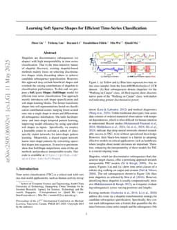 Learning Soft Sparse Shapes for Efficient Time-Series Classification