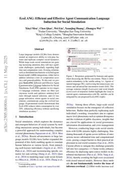 EcoLANG: Efficient and Effective Agent Communication Language Induction for Social Simulation