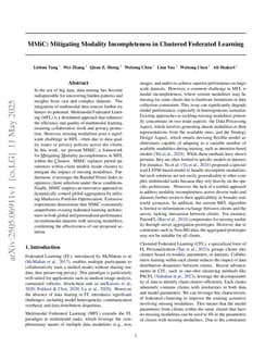 MMiC: Mitigating Modality Incompleteness in Clustered Federated Learning