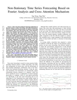 Non-Stationary Time Series Forecasting Based on Fourier Analysis and Cross Attention Mechanism