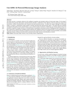 Uni-AIMS: AI-Powered Microscopy Image Analysis