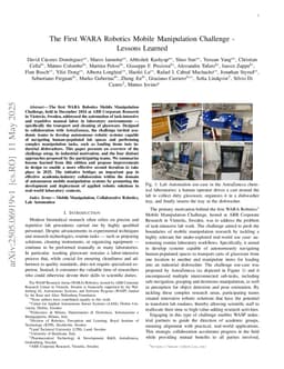 The First WARA Robotics Mobile Manipulation Challenge -- Lessons Learned