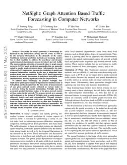 NetSight: Graph Attention Based Traffic Forecasting in Computer Networks