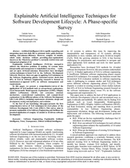 Explainable Artificial Intelligence Techniques for Software Development Lifecycle: A Phase-specific Survey