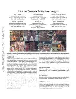 Privacy of Groups in Dense Street Imagery