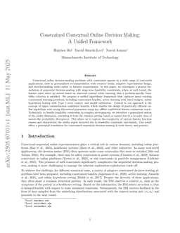 Constrained Online Decision-Making with Density Estimation Oracles
