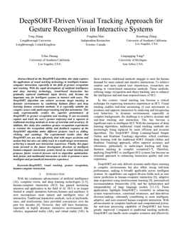 DeepSORT-Driven Visual Tracking Approach for Gesture Recognition in Interactive Systems