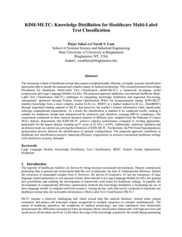 KDH-MLTC: Knowledge Distillation for Healthcare Multi-Label Text Classification