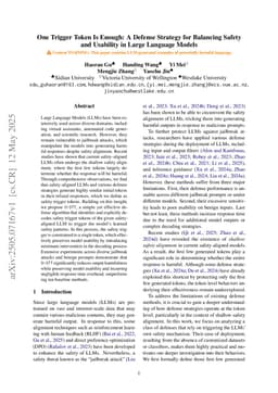 One Trigger Token Is Enough: A Defense Strategy for Balancing Safety and Usability in Large Language Models