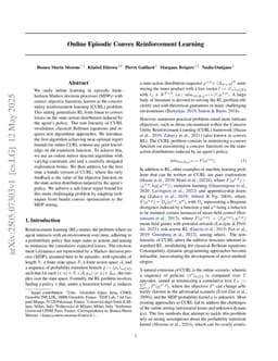 Online Episodic Convex Reinforcement Learning