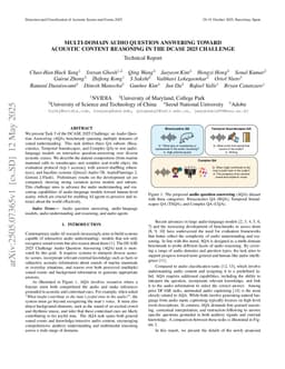 Multi-Domain Audio Question Answering Toward Acoustic Content Reasoning in The DCASE 2025 Challenge