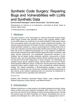 Synthetic Code Surgery: Repairing Bugs and Vulnerabilities with LLMs and Synthetic Data