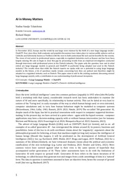 AI in Money Matters