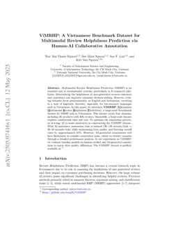 ViMRHP: A Vietnamese Benchmark Dataset for Multimodal Review Helpfulness Prediction via Human-AI Collaborative Annotation