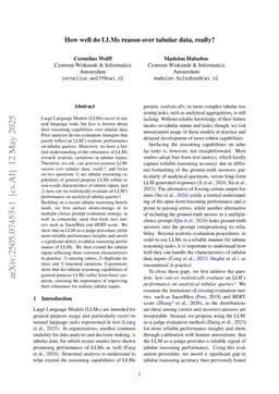 How well do LLMs reason over tabular data, really?