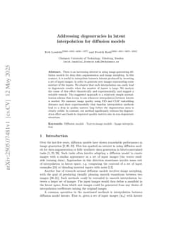 Addressing degeneracies in latent interpolation for diffusion models