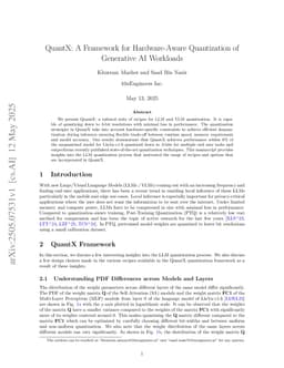 QuantX: A Framework for Hardware-Aware Quantization of Generative AI Workloads