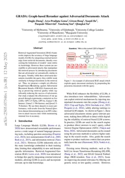 GRADA: Graph-based Reranker against Adversarial Documents Attack