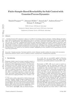 Finite-Sample-Based Reachability for Safe Control with Gaussian Process Dynamics