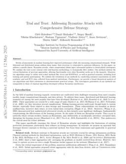 Trial and Trust: Addressing Byzantine Attacks with Comprehensive Defense Strategy