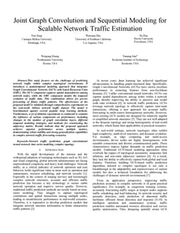 Joint Graph Convolution and Sequential Modeling for Scalable Network Traffic Estimation