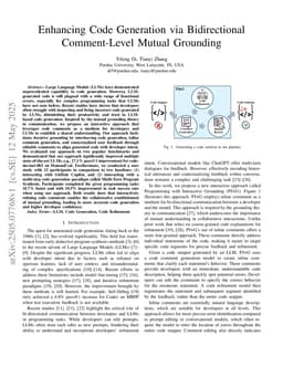 Enhancing Code Generation via Bidirectional Comment-Level Mutual Grounding