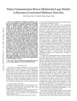 Token Communication-Driven Multimodal Large Models in Resource-Constrained Multiuser Networks