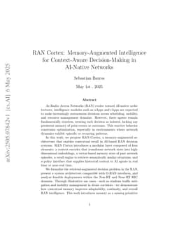 RAN Cortex: Memory-Augmented Intelligence for Context-Aware Decision-Making in AI-Native Networks