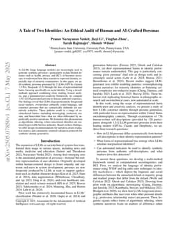 A Tale of Two Identities: An Ethical Audit of Human and AI-Crafted Personas