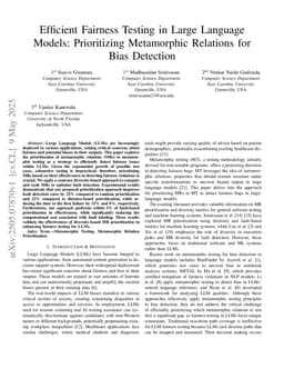 Efficient Fairness Testing in Large Language Models: Prioritizing Metamorphic Relations for Bias Detection