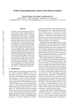 PLHF: Prompt Optimization with Few-Shot Human Feedback