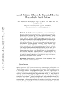 Latent Behavior Diffusion for Sequential Reaction Generation in Dyadic Setting