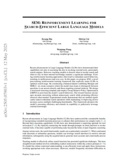SEM: Reinforcement Learning for Search-Efficient Large Language Models