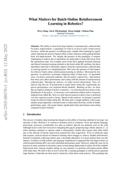 What Matters for Batch Online Reinforcement Learning in Robotics?
