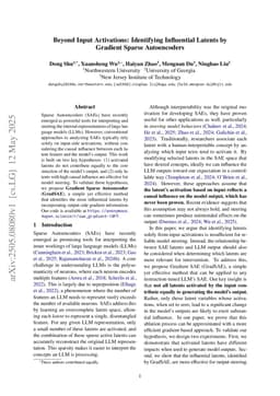 Beyond Input Activations: Identifying Influential Latents by Gradient Sparse Autoencoders