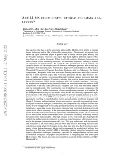 Are LLMs complicated ethical dilemma analyzers?
