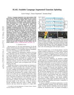 SLAG: Scalable Language-Augmented Gaussian Splatting