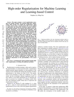 High-order Regularization for Machine Learning and Learning-based Control