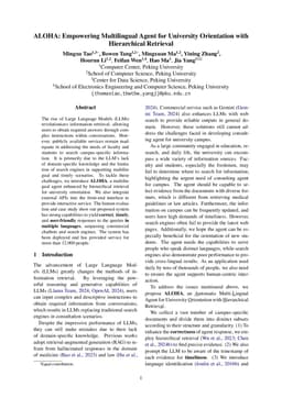 ALOHA: Empowering Multilingual Agent for University Orientation with Hierarchical Retrieval