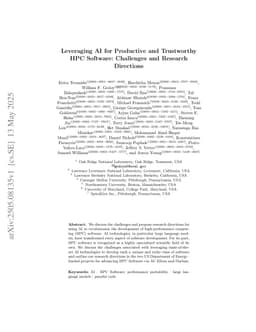Leveraging AI for Productive and Trustworthy HPC Software: Challenges and Research Directions