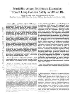 Feasibility-Aware Pessimistic Estimation: Toward Long-Horizon Safety in Offline RL
