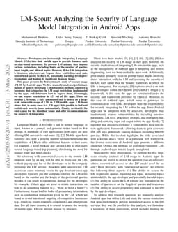 LM-Scout: Analyzing the Security of Language Model Integration in Android Apps