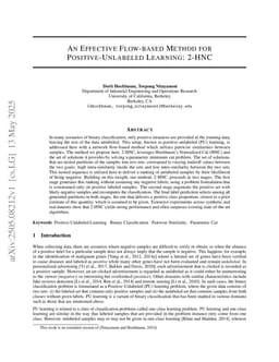 An Effective Flow-based Method for Positive-Unlabeled Learning: 2-HNC