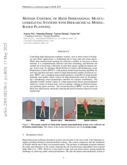 Motion Control of High-Dimensional Musculoskeletal Systems with Hierarchical Model-Based Planning