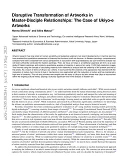 Disruptive Transformation of Artworks in Master-Disciple Relationships: The Case of Ukiyo-e Artworks