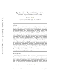 High-dimensional Bayesian Tobit regression for censored response with Horseshoe prior