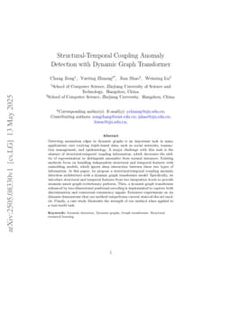 Structural-Temporal Coupling Anomaly Detection with Dynamic Graph Transformer