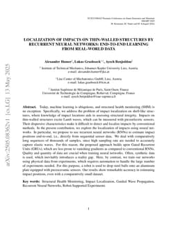 Localization of Impacts on Thin-Walled Structures by Recurrent Neural Networks: End-to-end Learning from Real-World Data